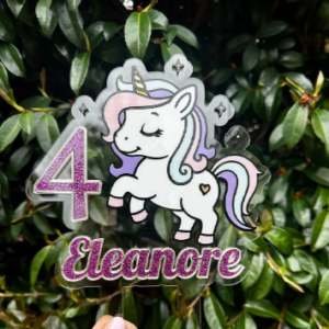Personalised Unicorn Cake Topper