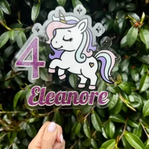 Personalised Unicorn Cake Topper