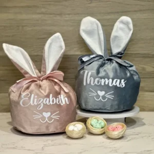 Personalised Velvet Bunny Sack